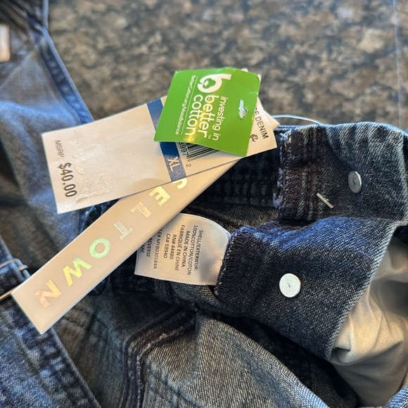 Tinseltown blue Denim Overall shorts NWT XL - Picture 10 of 10